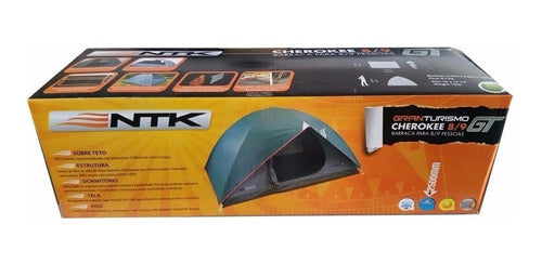 Barraca Camping Cherokee 8 ou 9 Nautika Acampamento 2500mm Impermeável Duas Portas